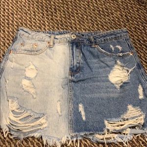Mini jean skirt